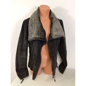 Ecru Suede Jacket Womens Medium